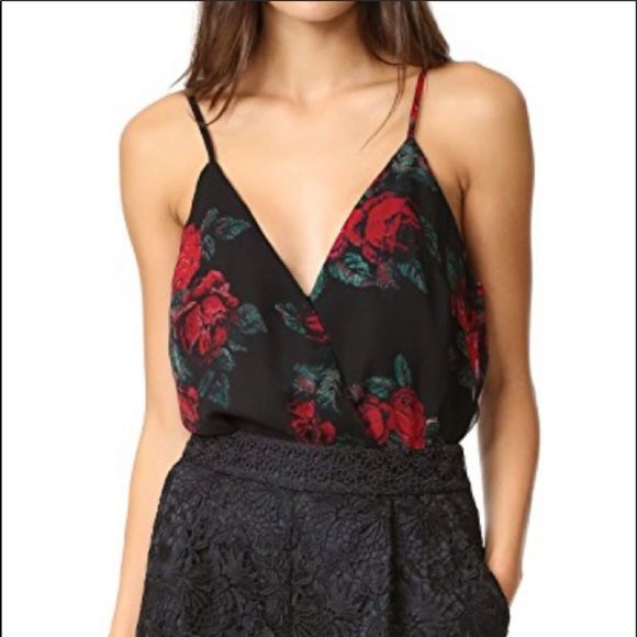 Lovers + Friends Tops - Lovers + Friends Vision Cami Bodysuit Rose Floral
